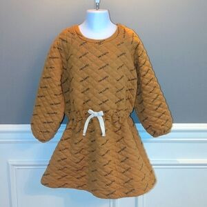 Zara Orange Quilted Dress Size 6